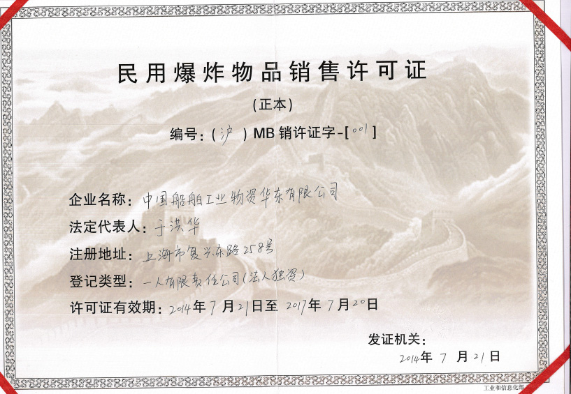 許可證書